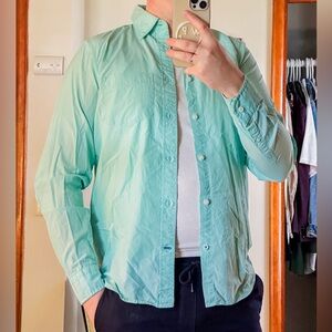 Mint Lived-In Button-Up Shirt